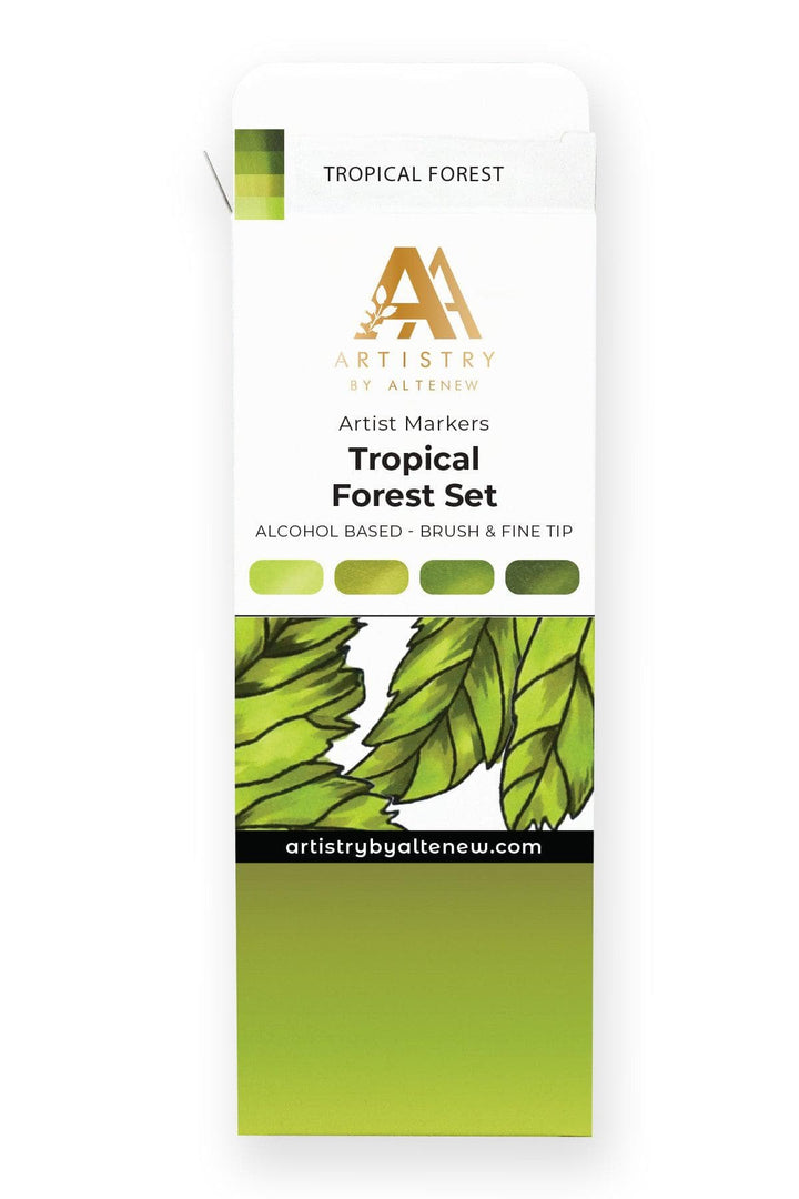 Artist Alcohol Markers Tropical Forest Set