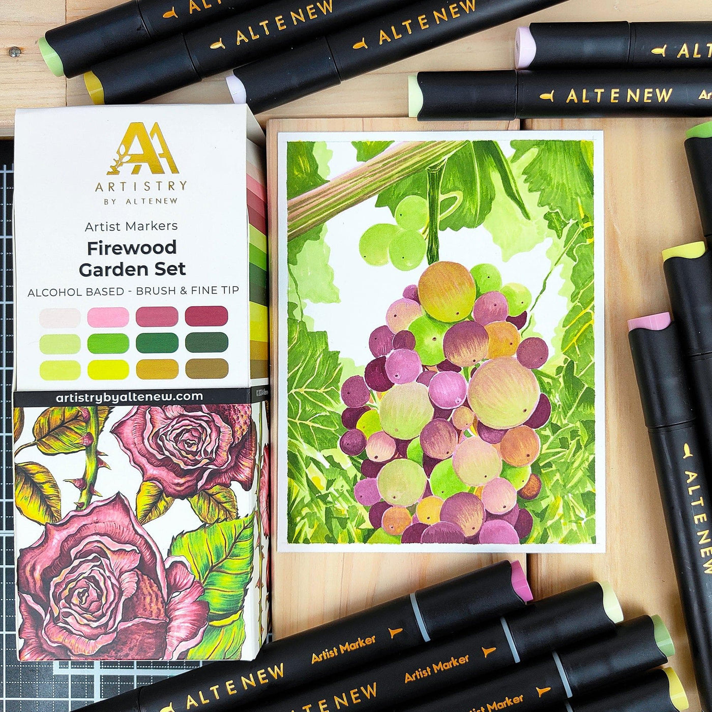 Firewood Garden Artist Alcohol Markers Set M