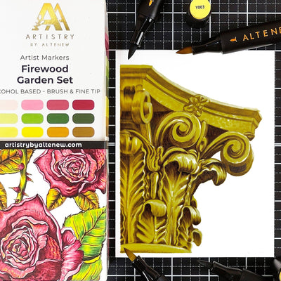 Firewood Garden Artist Alcohol Markers Set M