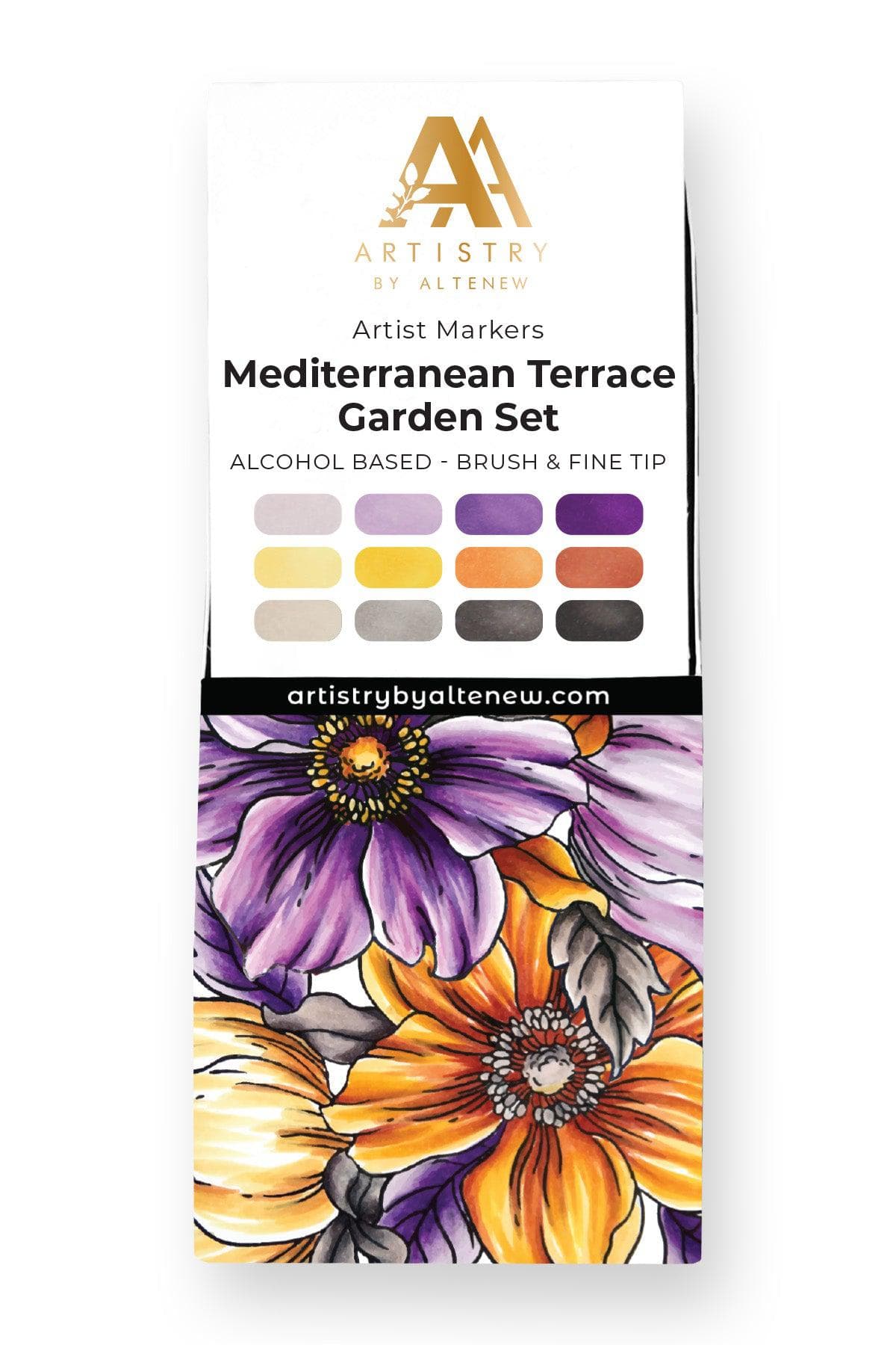 Mediterranean Terrace Garden Artist Alcohol Markers Set B