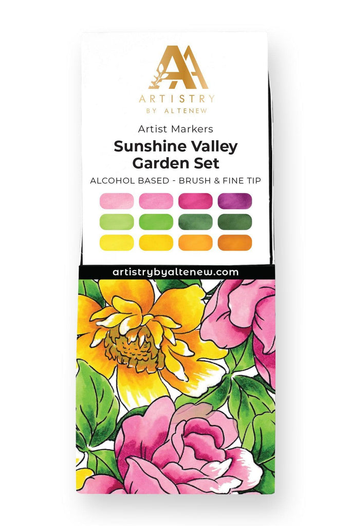 Altenew - Artist Markers - Set F - Sunshine Valley Garden