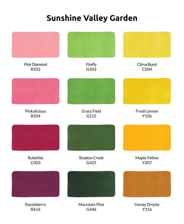 Sunshine Valley Garden Artist Alcohol Markers Set F