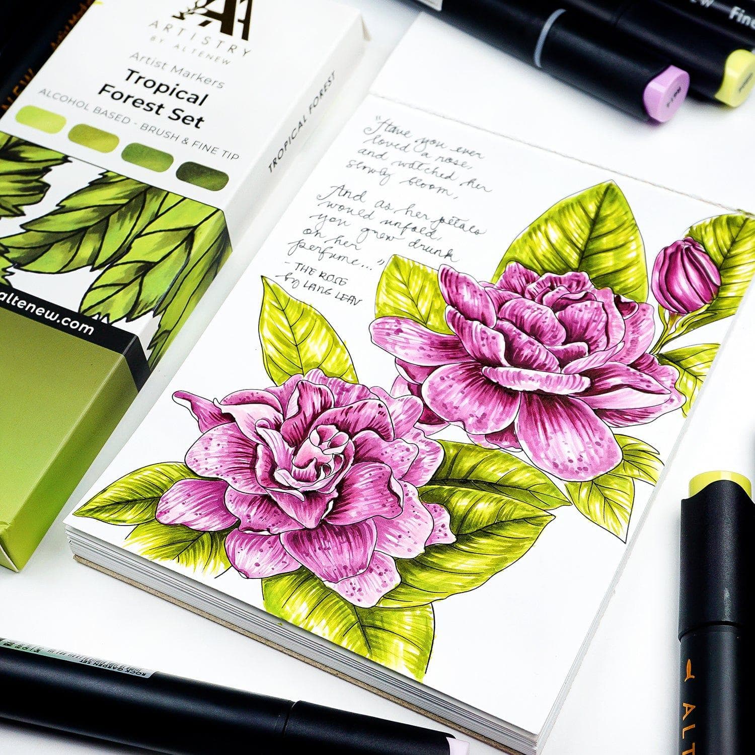 Tropical Garden Artist Alcohol Markers Set E | Altenew