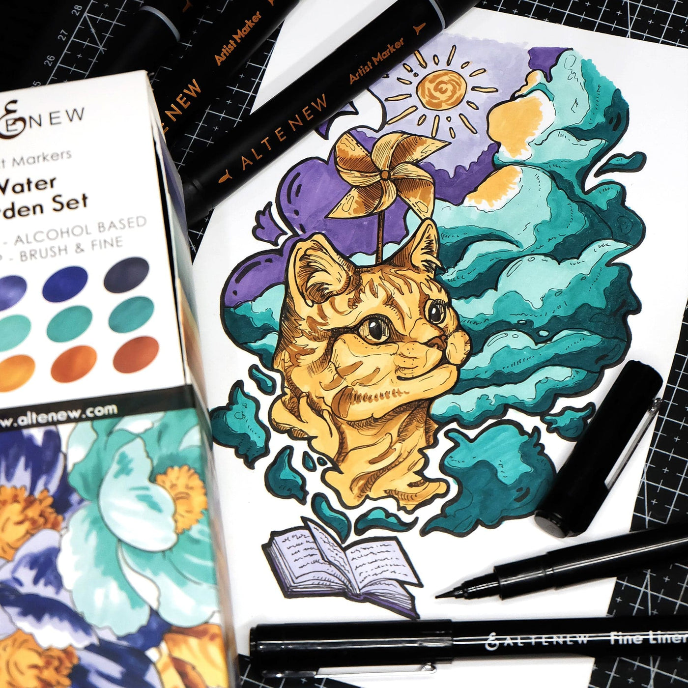 Water Garden Artist Alcohol Markers Set G