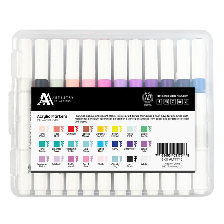 Acrylic Marker 24 Color Set - Vol. 1