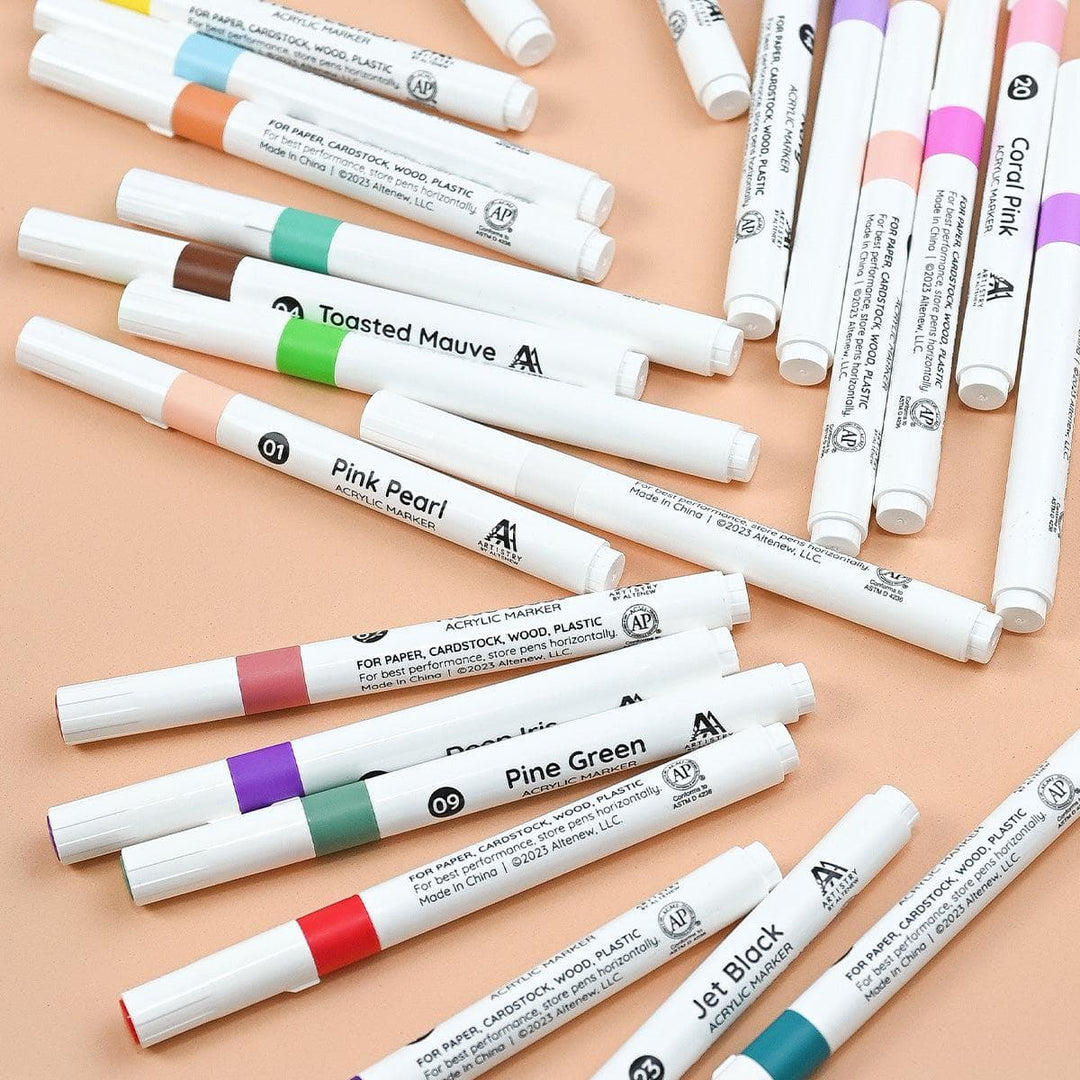 Acrylic Pen Best Paint Markers For Plastic Acrylic Marker 24 Color Set  Altenew