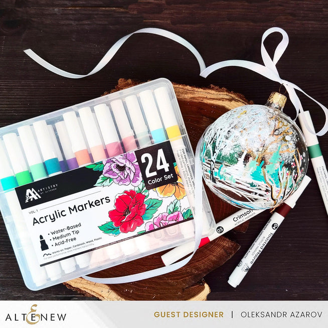 Altenew Ultimate Acrylic Marker Duo set with two vibrant acrylic markers for art and craft projects.
