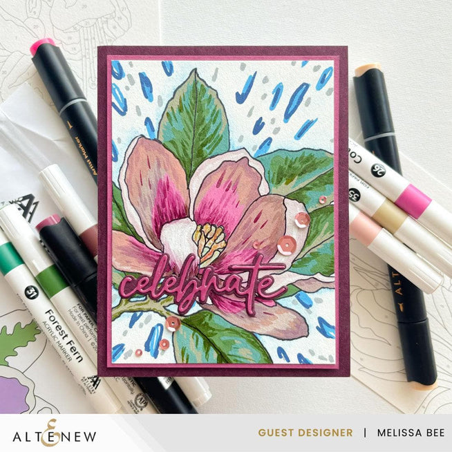 Altenew Ultimate Acrylic Marker Duo with two vibrant acrylic markers for art and craft projects on a white background.
