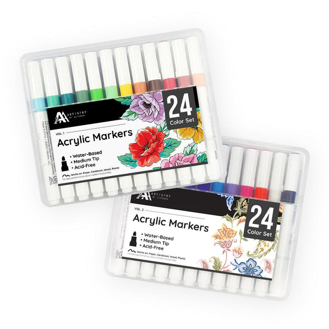 Altenew Ultimate Acrylic Marker Duo featuring two vibrant acrylic markers for artists and craft projects.