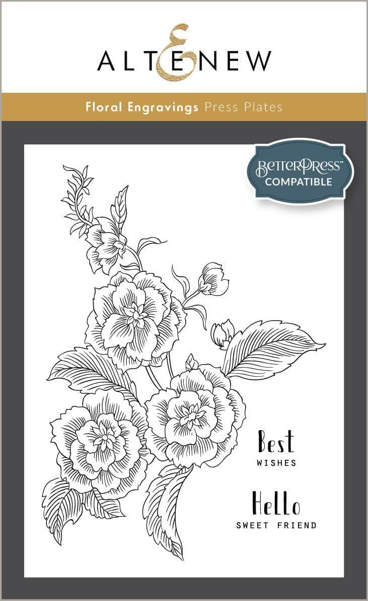 Altenew Betterpress Plate Bundle Delightful Blossoms Press Plate Bundle