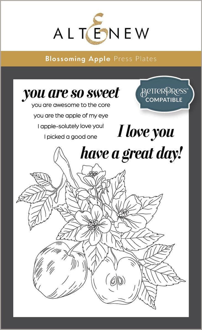 Altenew Seasonal Splendors Betterpress Plate Bundle featuring festive floral and seasonal design press plates for crafting.
