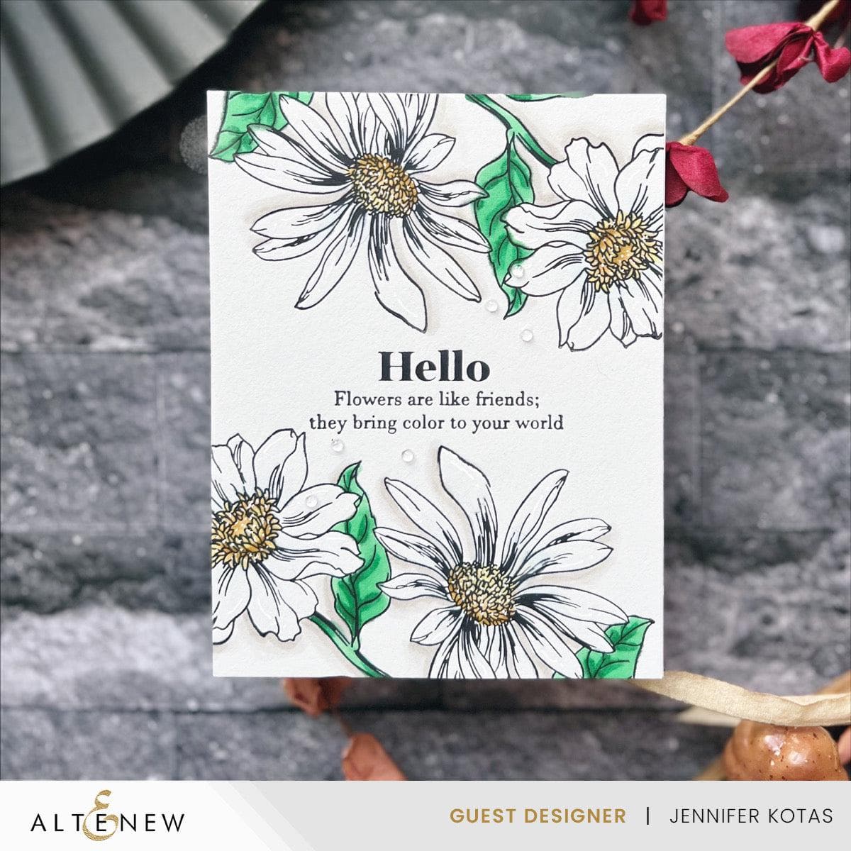 Pam Howden パムハウデン　ネパール　手書き紙 Wildflower Waltz Press Plate/Foil Plate Bundle | Altenew