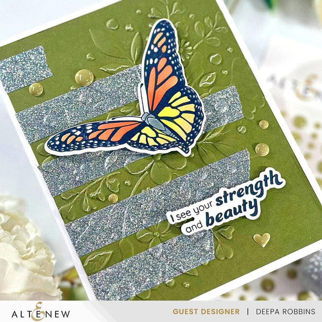 Altenew Betterpress Butterfly Press Plate Set with detailed butterfly designs for stamping and crafting projects.