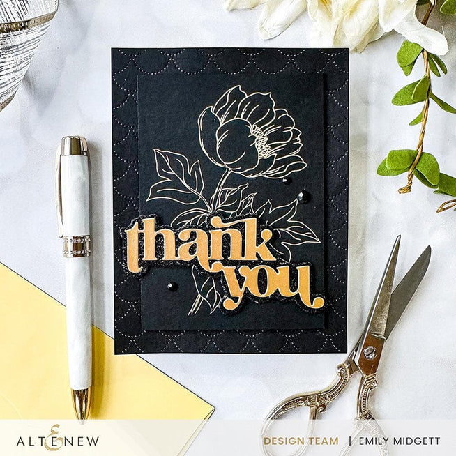 Altenew Betterpress Billowing Flower Press Plates with intricate flower designs for mixed media and stamping projects