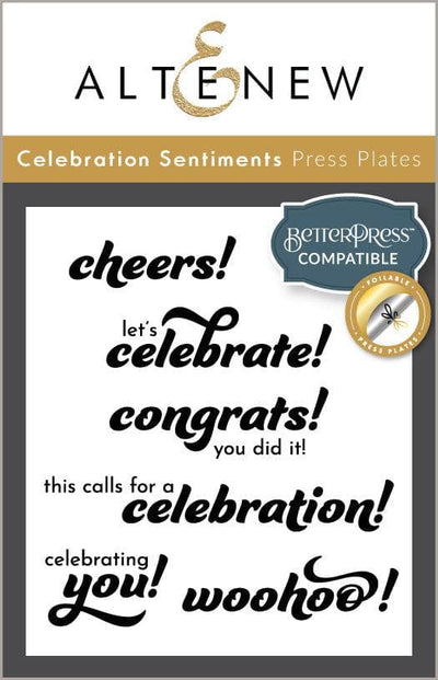 Celebration Sentiments Press Plates/Foil Plates