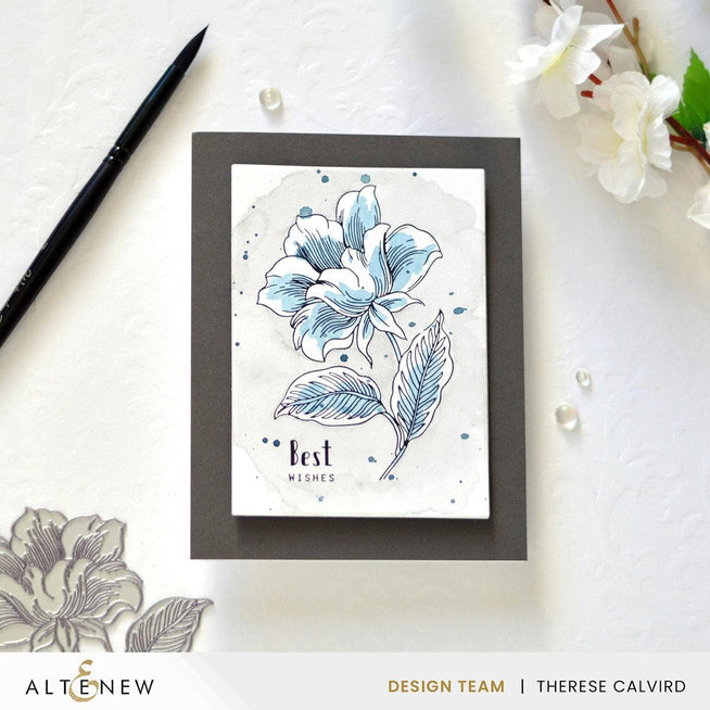 Altenew Dainty Flower Garden Betterpress Plate Set with detailed floral designs for crafting and embossing projects.