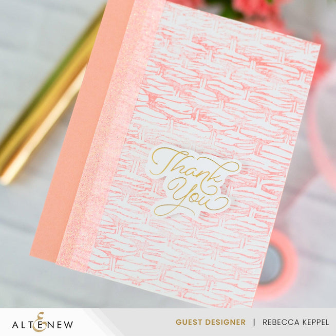 Altenew Betterpress Basketweave Press Plate Set with textured plates for embossing and foiling craft projects.
