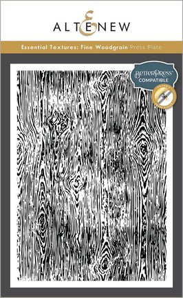 Essential Textures: Fine Woodgrain Press Plates/Foil Plates