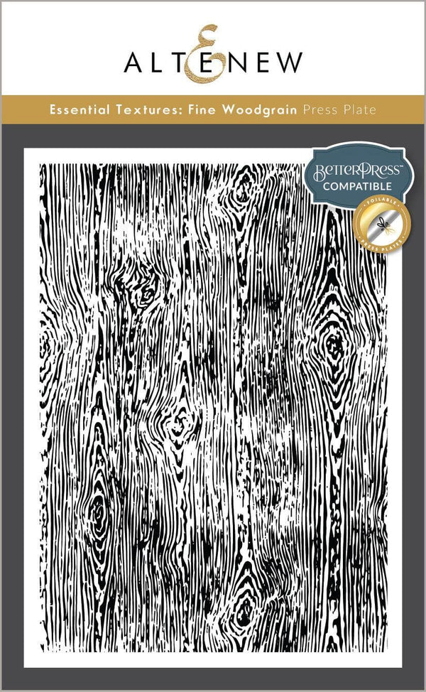Essential Textures: Fine Woodgrain Press Plates/Foil Plates
