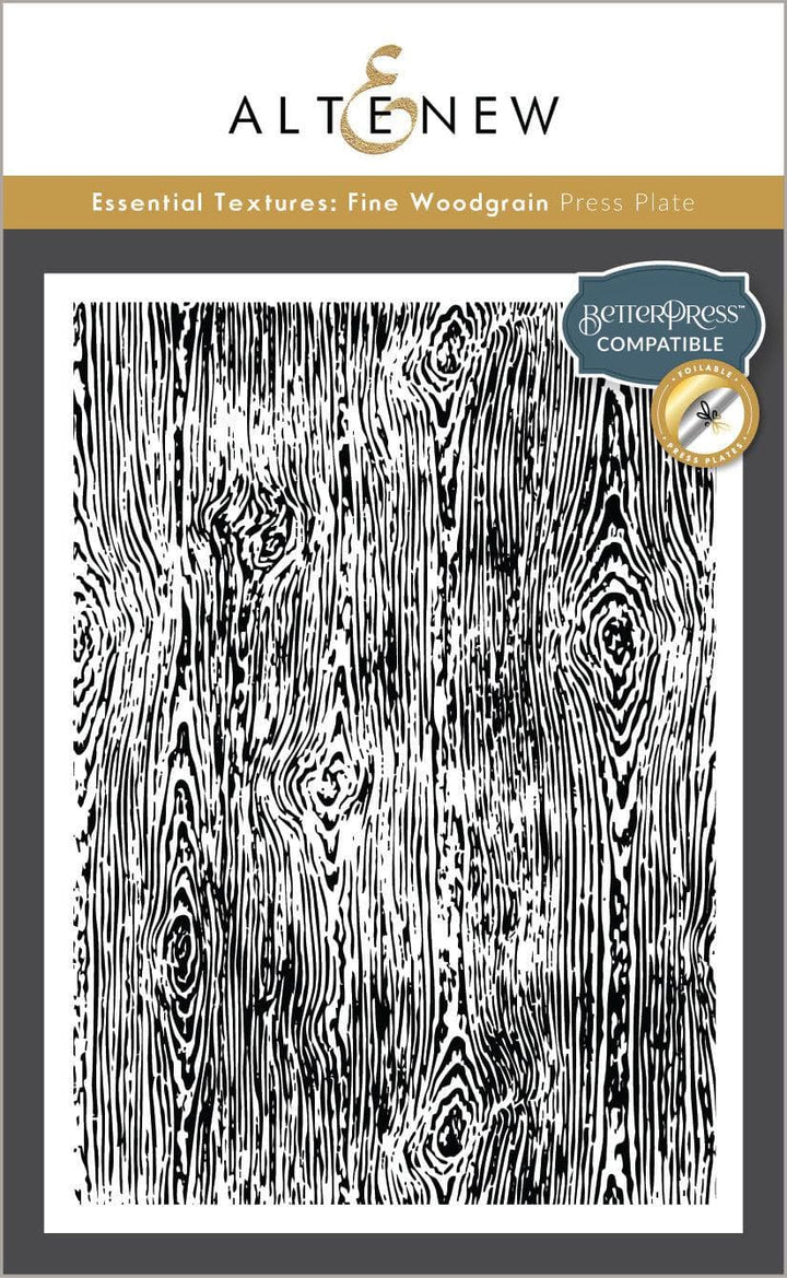 Essential Textures: Fine Woodgrain Press Plates/Foil Plates