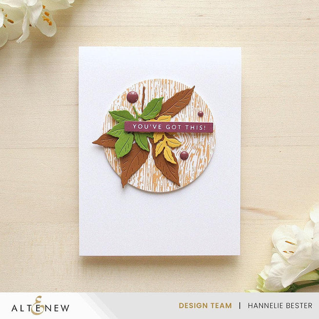 Altenew Betterpress Essential Textures fine woodgrain foil plates for letterpress and craft projects.