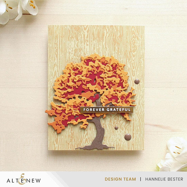Altenew Betterpress Plates with fine woodgrain texture for embossing and foiling craft projects.