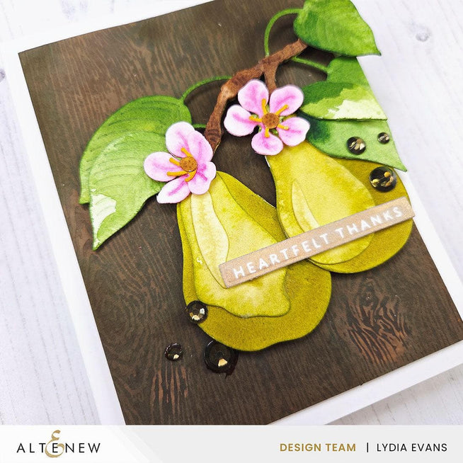 Altenew Betterpress Plates featuring essential textures with fine woodgrain design for foil and print applications.