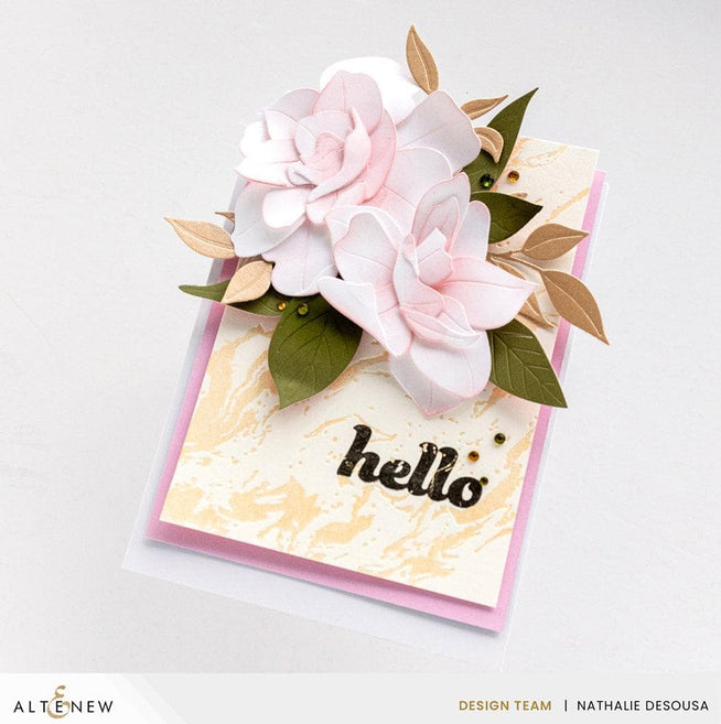 Altenew Gilded Marble Betterpress Plate set featuring textured marble design for elegant print projects.