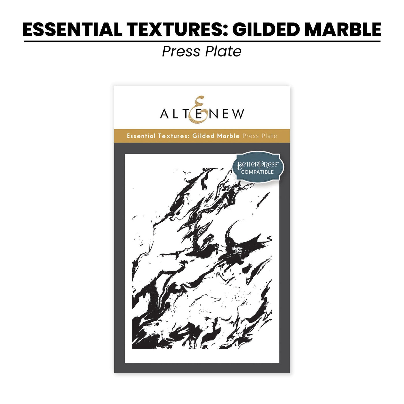Essential Textures: Gilded Marble Press Plate