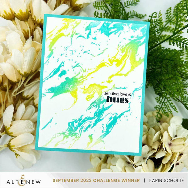 Altenew Gilded Marble Betterpress Plate set with textured gold and marble design for printing and crafting.