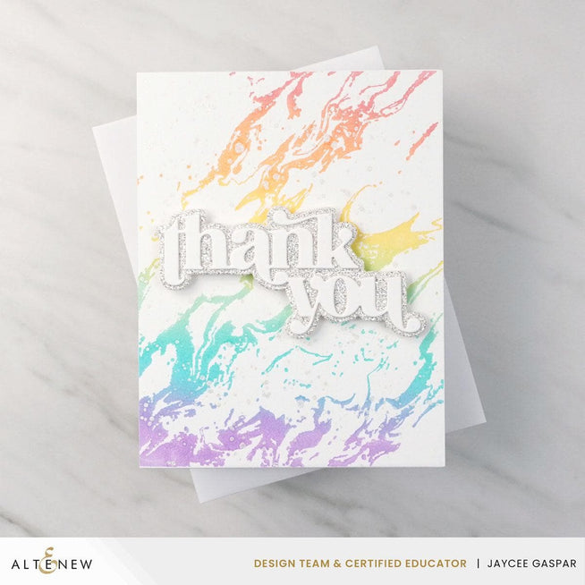 Altenew Gilded Marble Betterpress plate set featuring textured marble design for printing and crafting projects.