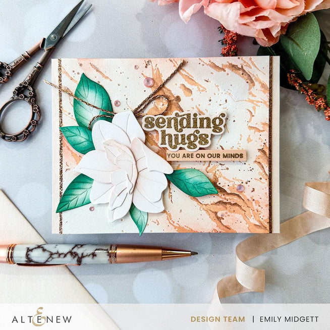 Altenew Essential Textures Gilded Marble Betterpress Plate set with intricate marble texture for embossing and printing projects.