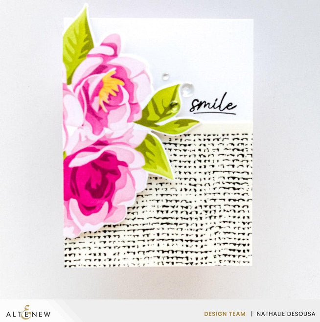 Altenew Betterpress Rustic Burlap Press Plate set featuring textured burlap design for crafting and printing projects.