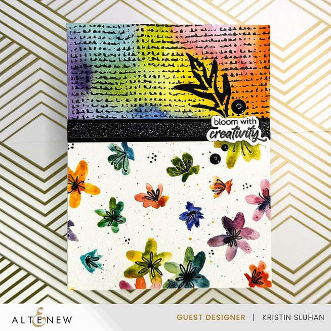 Altenew Betterpress Plates set featuring rustic burlap texture for printing and craft projects.