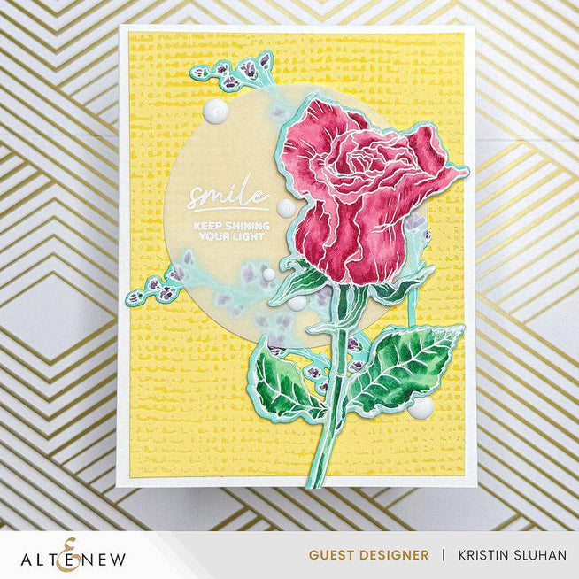 Altenew Betterpress Plates set featuring rustic burlap textured press plates for creative stamping and craft projects.