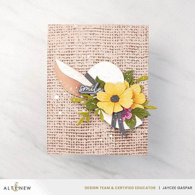 Altenew Betterpress Rustic Burlap Press Plate set with textured burlap design for creative printing and crafting projects.
