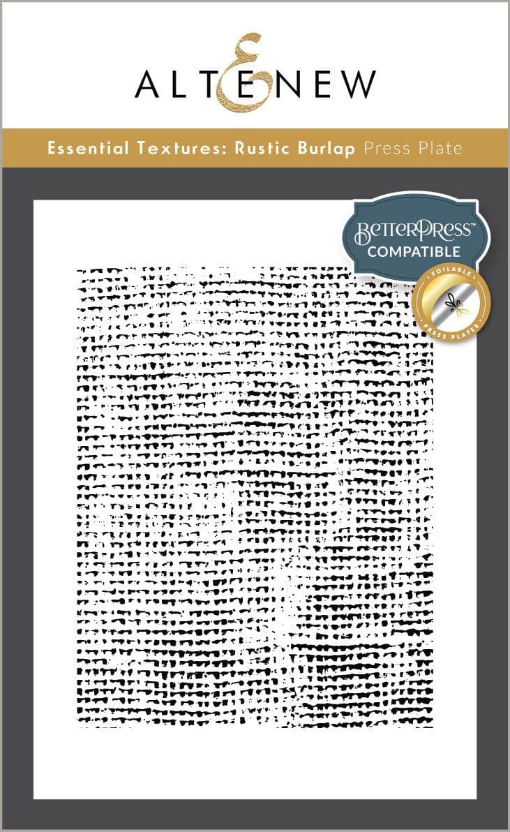 Essential Textures: Rustic Burlap Press Plate/Foil Plate