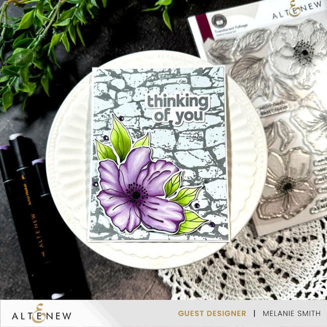Altenew Betterpress Essential Textures Stone Wall Press Plates and Foil Plates for crafting and embossing projects.