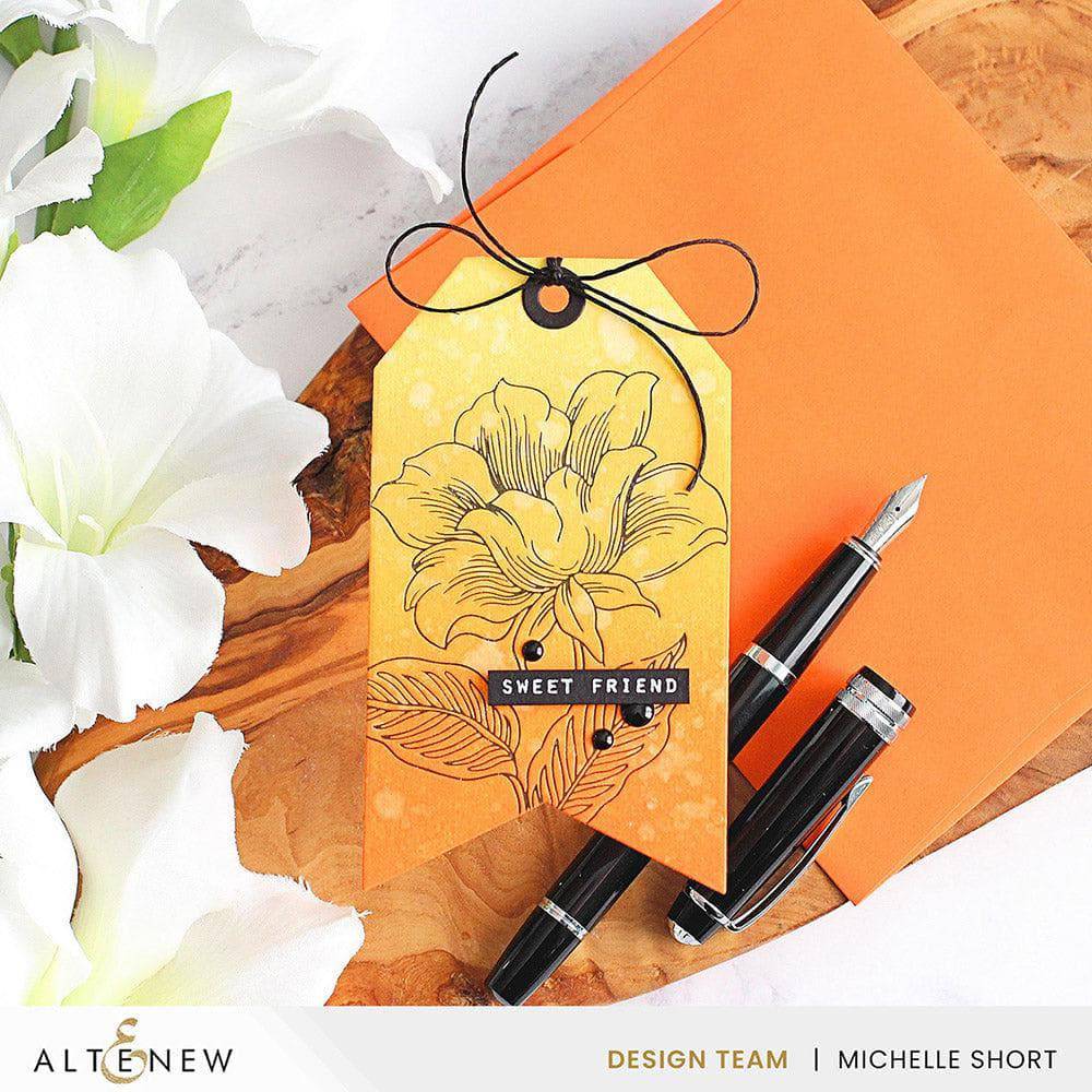 Spellbinders BetterPress Plaques Presse Letterpress - Floral D & Sentiment (Delivering Happiness)