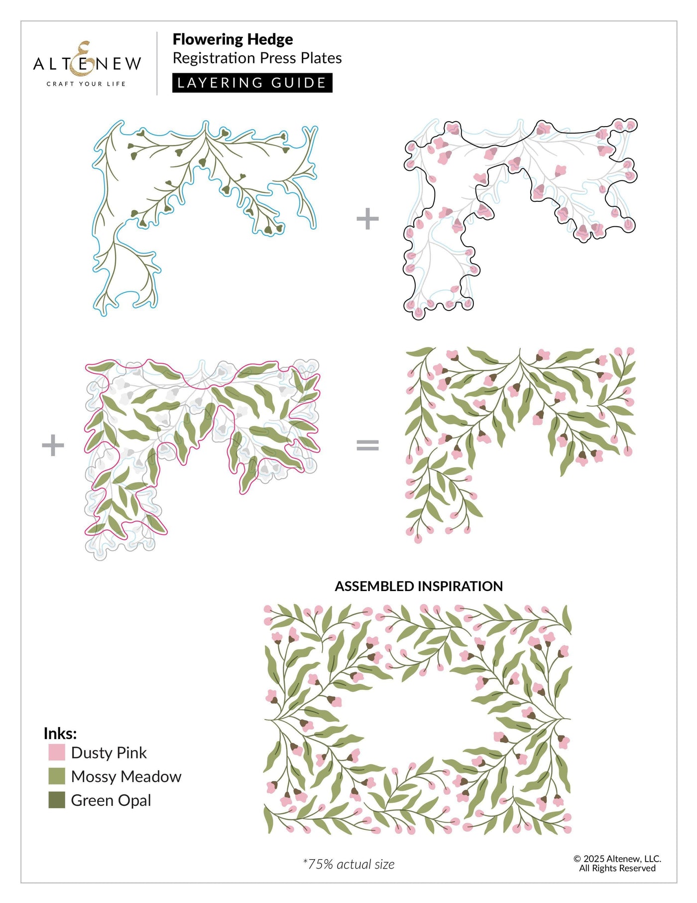 Flowering Hedge Registration Press Plate Set
