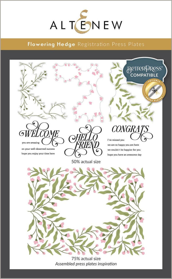 Flowering Hedge Registration Press Plates