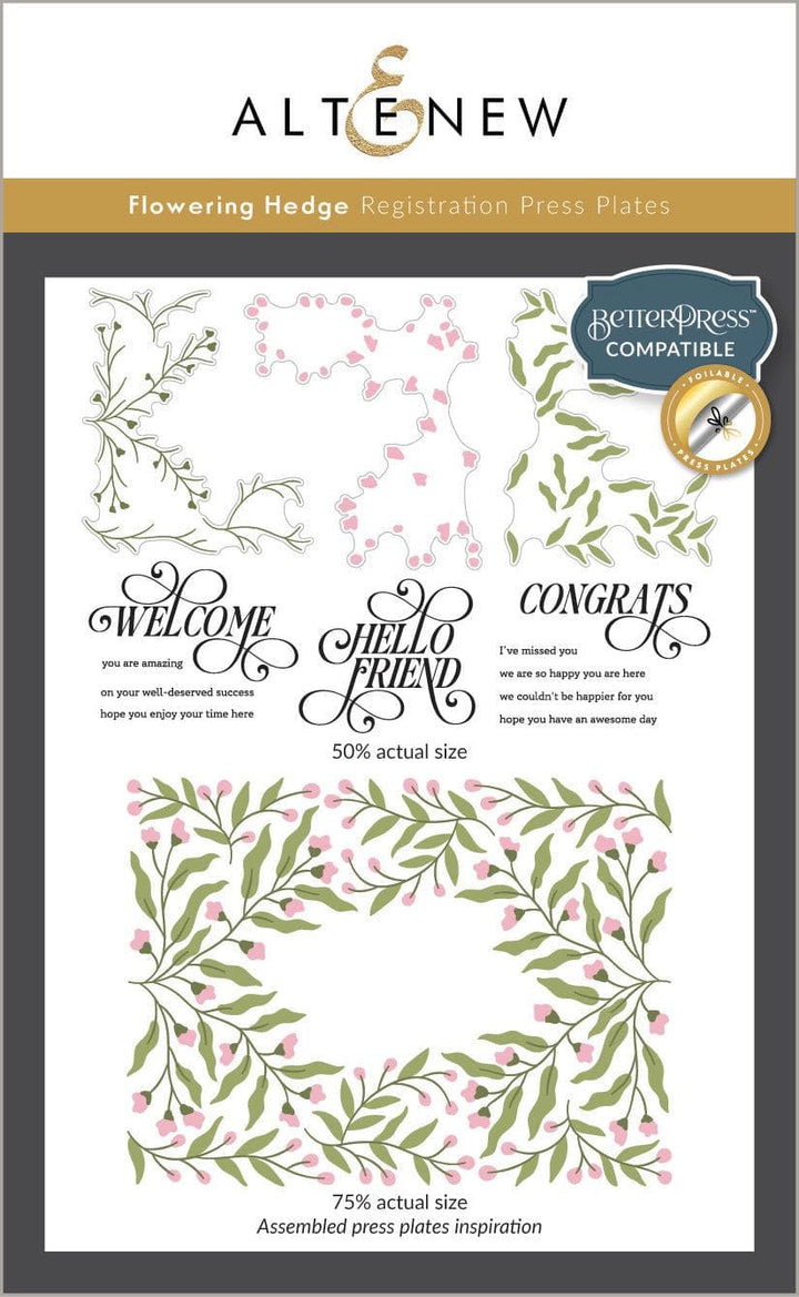 Flowering Hedge Registration Press Plates