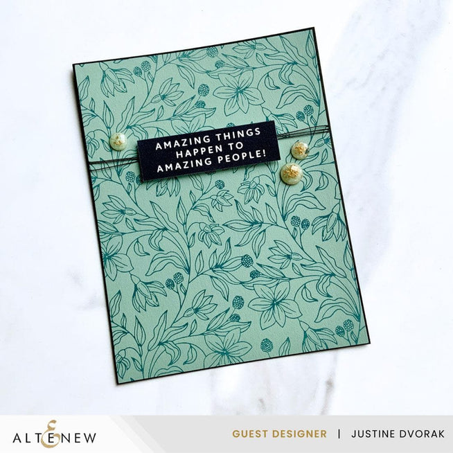 Alt text: Altenew One-Go Solid Sentiment Strips with 2 press plates for celebration-themed crafting and embossing.