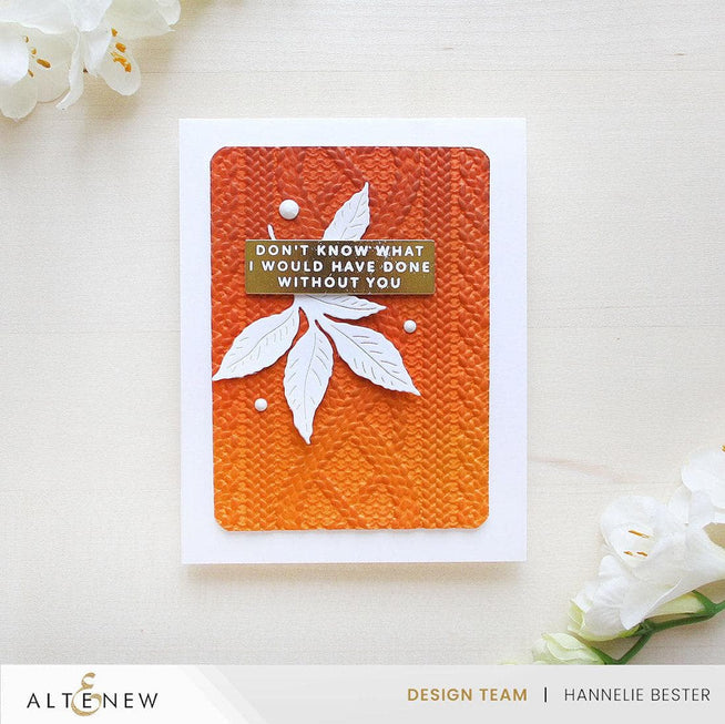 Altenew Betterpress Plates, One-Go Solid Sentiment Strips, Gratitude Edition, featuring 3 press plates and foil plates for crafting.