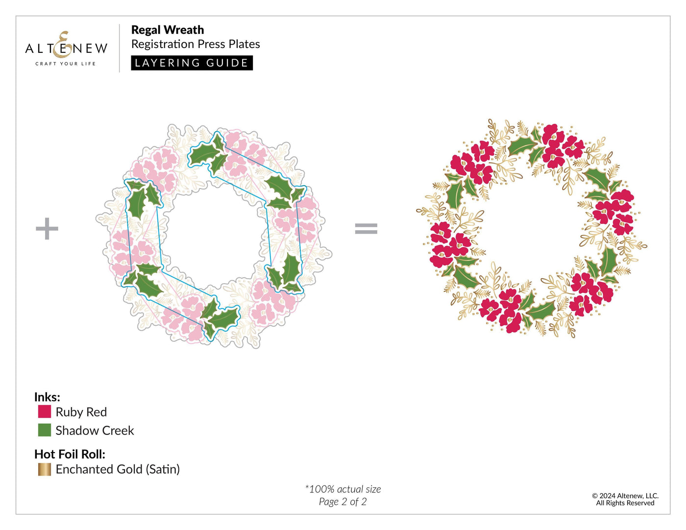 Regal Wreath Registration Press Plate Set