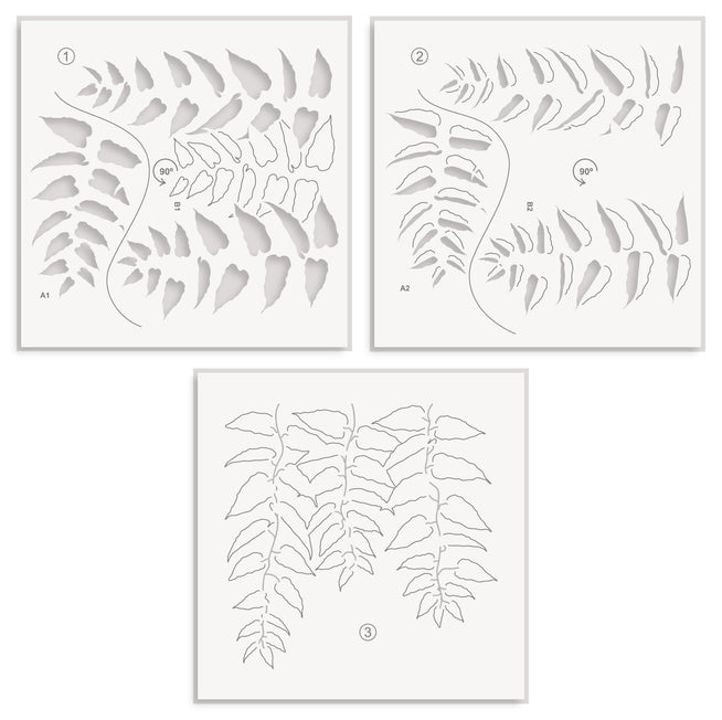 Altenew Cascading Vines Betterpress plate and stencil bundle showing intricate vine patterns on a white background.