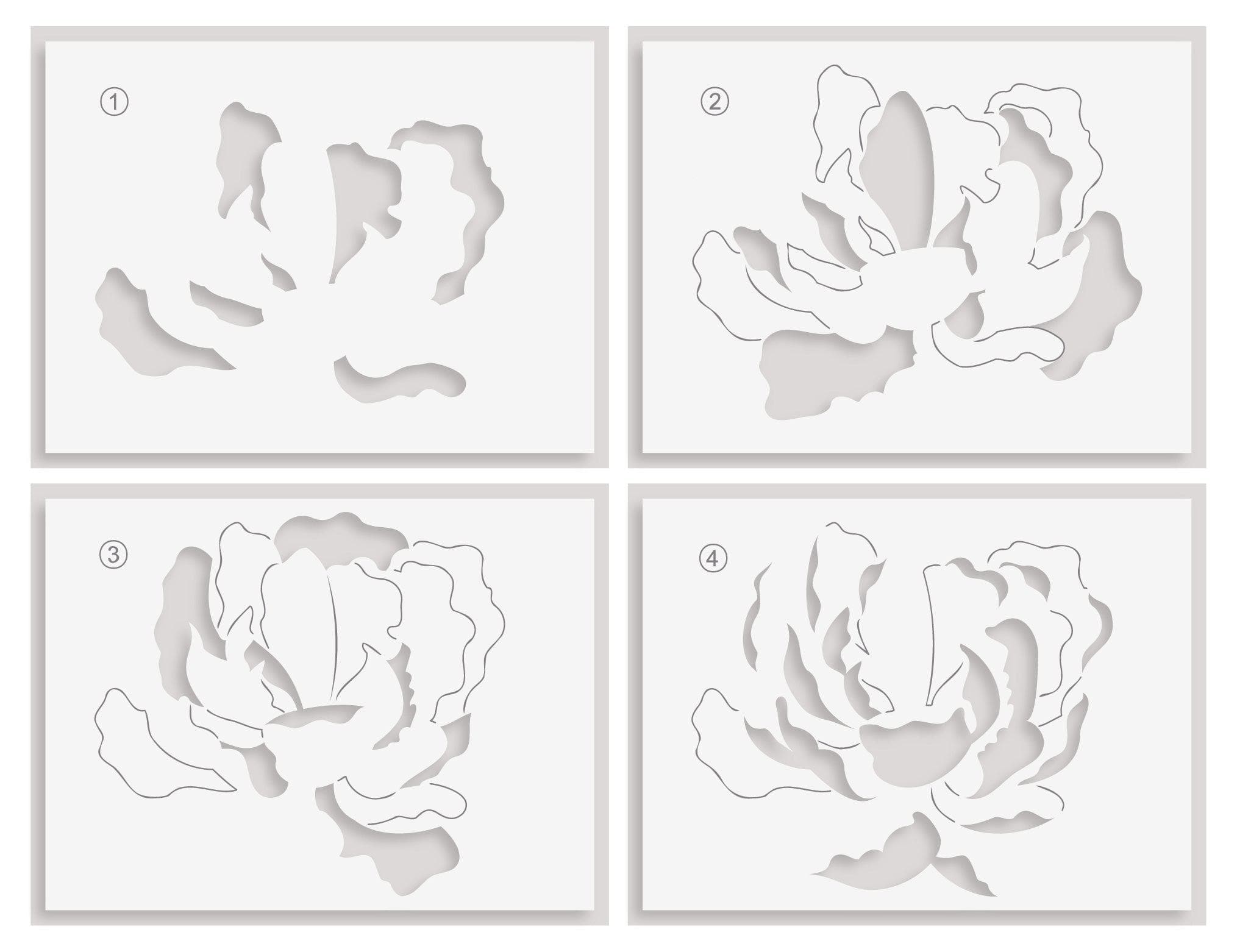Magical Peony: Press Plate & Stencil Bundle for Elegant Card Making