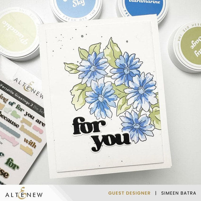 Altenew Betterpress Versatile Greetings 3 Press Plates for versatile stamping and card making in the Comfort Edition.