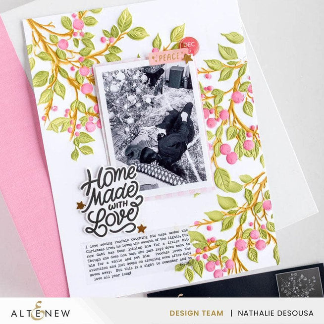 Altenew Betterpress Wrapped With Love Press Plates for foil printing, featuring intricate heart and floral designs on metal plates.