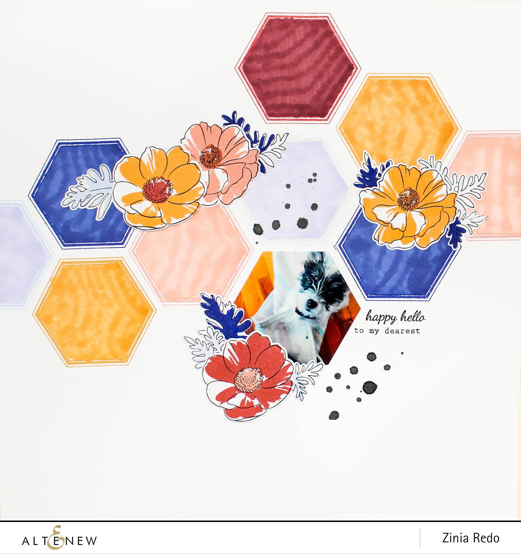 Build-A-Flower: Anemone Coronaria Layering Stamp & Die Set | Altenew